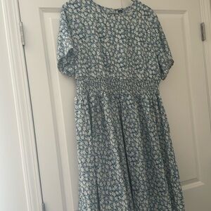 Blue floral dress